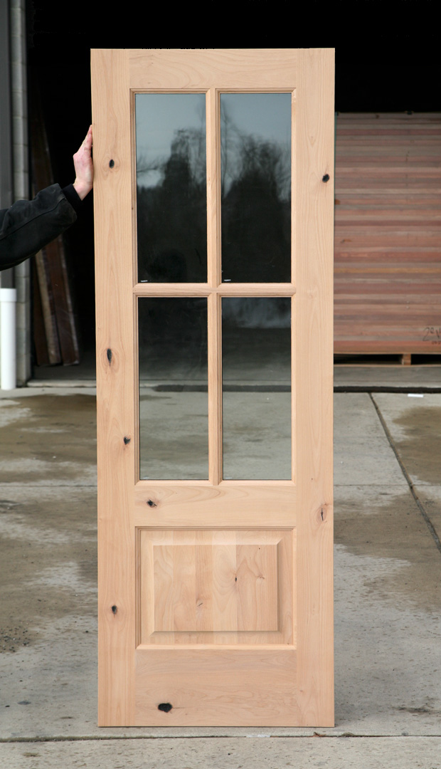 Interior French Doors 4-Lite Alder